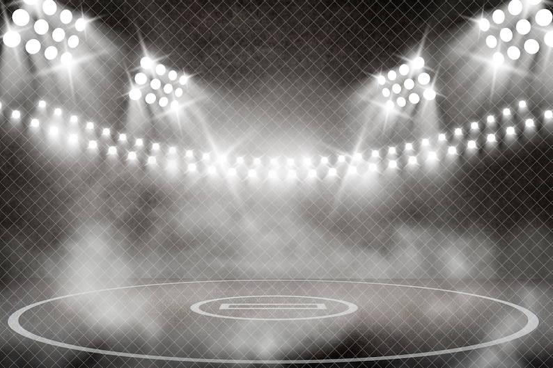 Stadium Lights Wrestling Smoke Digital Background Etsy