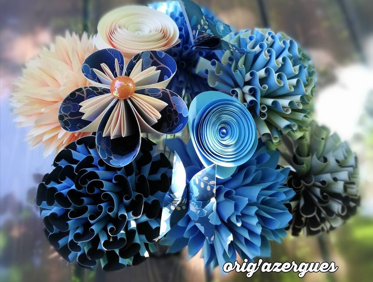 Composition Florale en Origami