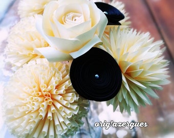 Origami bouquet, floral arrangement, paper flower, origami flower, handmade, handcrafted creation, birthday, handcrafted creation