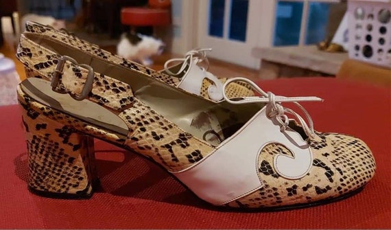 Vintage 50s/ 60s Taranto snakeskin shoes, Amazing! - image 2