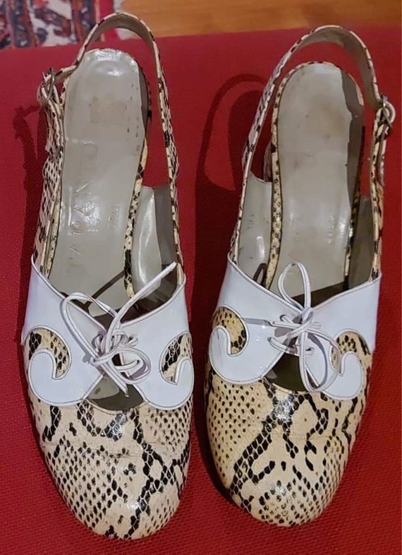 Vintage 50s/ 60s Taranto snakeskin shoes, Amazing! - image 1