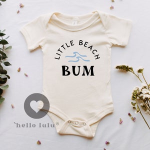 Little Beach Bum Onesie®, Beach Onesie®, Natural Bodysuit, Cute Baby Onesie®, Beach Baby Bodysuit®, Baby Shower Gift, Boho Onesie® 041