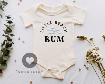 Little Beach Bum Onesie®, Beach Onesie®, Natural Bodysuit, Cute Baby Onesie®, Beach Baby Bodysuit®, Baby Shower Gift, Boho Onesie® 041