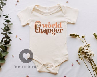 World Changer Onesie®, Baby Shower Gift, Cute Vintage Onesie®, New Pregnancy Announcement®,  Baby Clothes Bodysuit, Gift Idea Onesie 055