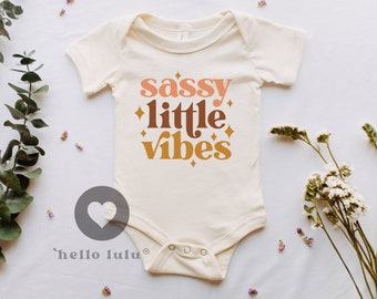 Sassy Little Vibes, Baby Shower Gift, Cute Vintage Onesie®, Funny Onesie®, Baby Onesie®,  Baby Clothes Bodysuit 050