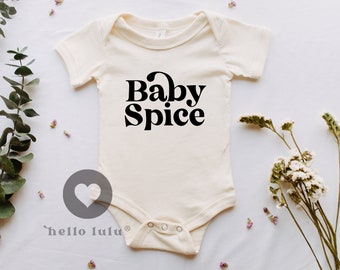 Baby Spice Bodysuit, Baby Shower Gift, Natural Bodysuit, Fall Baby Bodysuit, Retro Baby Bodysuit, Pumpkin Spice, Boho Baby Bodysuit 072