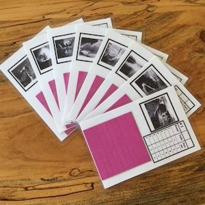 SALE-Nature in B&W, 2 Table Bridge Tallies, Reusable, Great Prize or Gift
