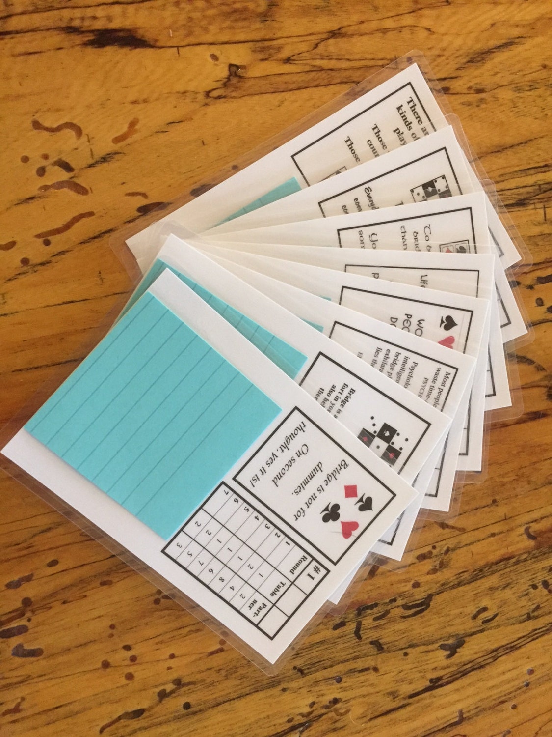 Bridge Tallies 2 or 3 Table Reusable Bridge Humor | Etsy