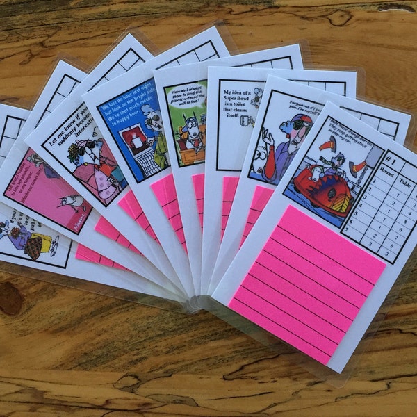 Maxine Humor, 2 Table Bridge Tallies, Reusable, Great Gift or Prize