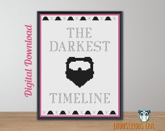 Community Inspired Darkest Timeline Cross Stitch PDF Pattern | INSTANT DOWNLOAD