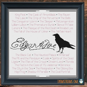 Edgar Allan Poe Horror Stories Cross Stitch Pattern | INSTANT DOWNLOAD