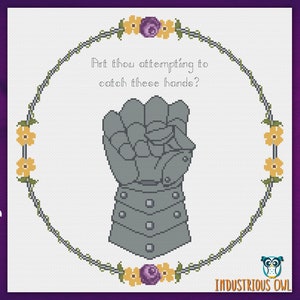 Catch These Hands Meme Medieval Themed Cross Stitch Pattern PDF | INSTANT DOWNLOAD
