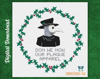 Plague Doctor &quot;Don We Now Our Plague Apparel&quot; PDF Cross Stitch Pattern | INSTANT DOWNLOAD