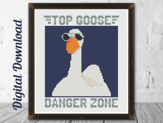 Untitled Goose Game Top Gun Inspired Cross Stitch Pattern 