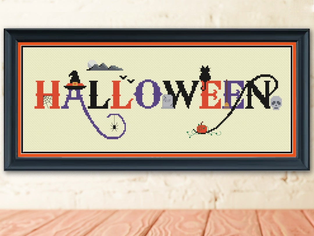 Halloween Cross Stitch PDF Pattern | INSTANT DOWNLOAD - Etsy