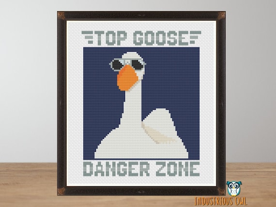 Untitled Goose Game Top Gun Inspired Cross Stitch Pattern 