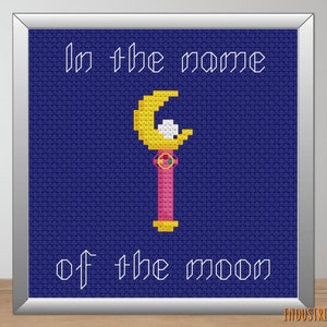 Sailor Moon Inspired Quote Cross Stitch PDF Pattern | INSTANT DOWNLOAD