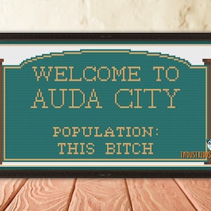 Welcome to Auda City PDF Cross Stitch Pattern | INSTANT DOWNLOAD