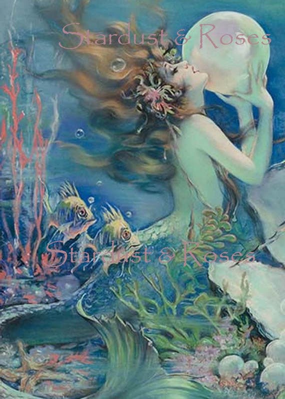 Vintage Mermaid Painting