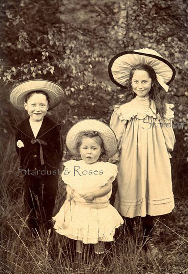 ANTIQUE ChiLdrEn Photo DOWNLOAD 1800s Edwardian Siblings Etsy