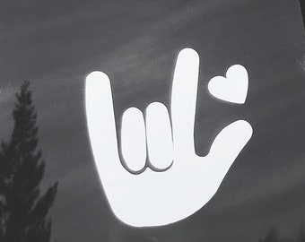I Love you ASL Vinyl Decal