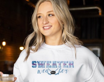 Sudadera de mamá portera: Camiseta blanca de hockey, cuello redondo, suave y cómoda