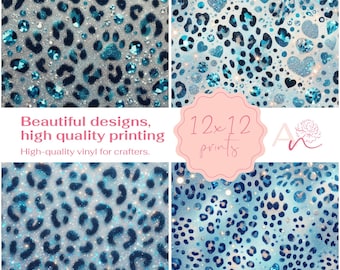 Leopard Print Craft Vinyl Sheets (HTV or Adhesive, 12x12 inch)
