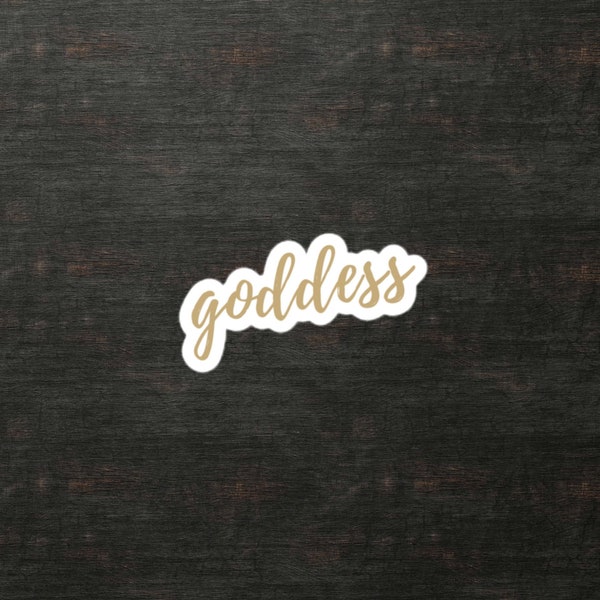 Gold Goddess Sticker, Golden Goddess Decal, Witchy Woman Decal, Goddess Affirmation, Goddess Blessing Decal, Hecate Sticker, Goddess Story
