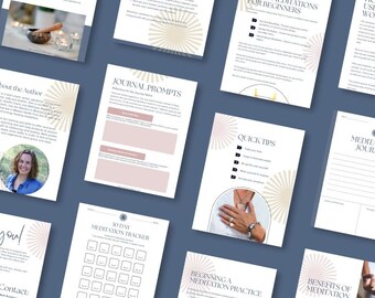 Meditation Reflection - Printable Meditation Journal - Meditation Workbook - Meditation for Beginners - Spiritual Workbook - How to Meditate