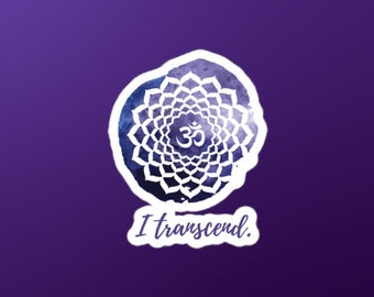 Crown Chakra Sticker - Crown Affirmation Sticker - Divine Wisdom - Self Realization - Knowledge is Power - White Light Oracle - Sahasrara