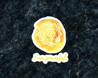 Solar Plexus Chakra Sticker - Manipura - Solar Plexus Chakra Affirmation - Solar Plexus Activation  - Personal Power - Transformation Decal