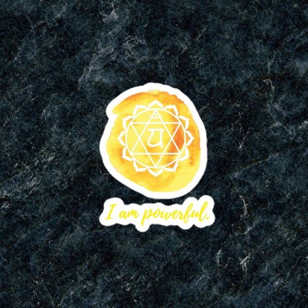 Solar Plexus Chakra Sticker - Manipura - Solar Plexus Chakra Affirmation - Solar Plexus Activation  - Personal Power - Transformation Decal