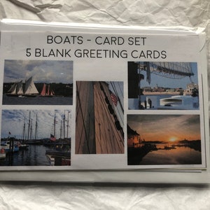 Barcos Gloucester MA Harbor Cartões de felicitações