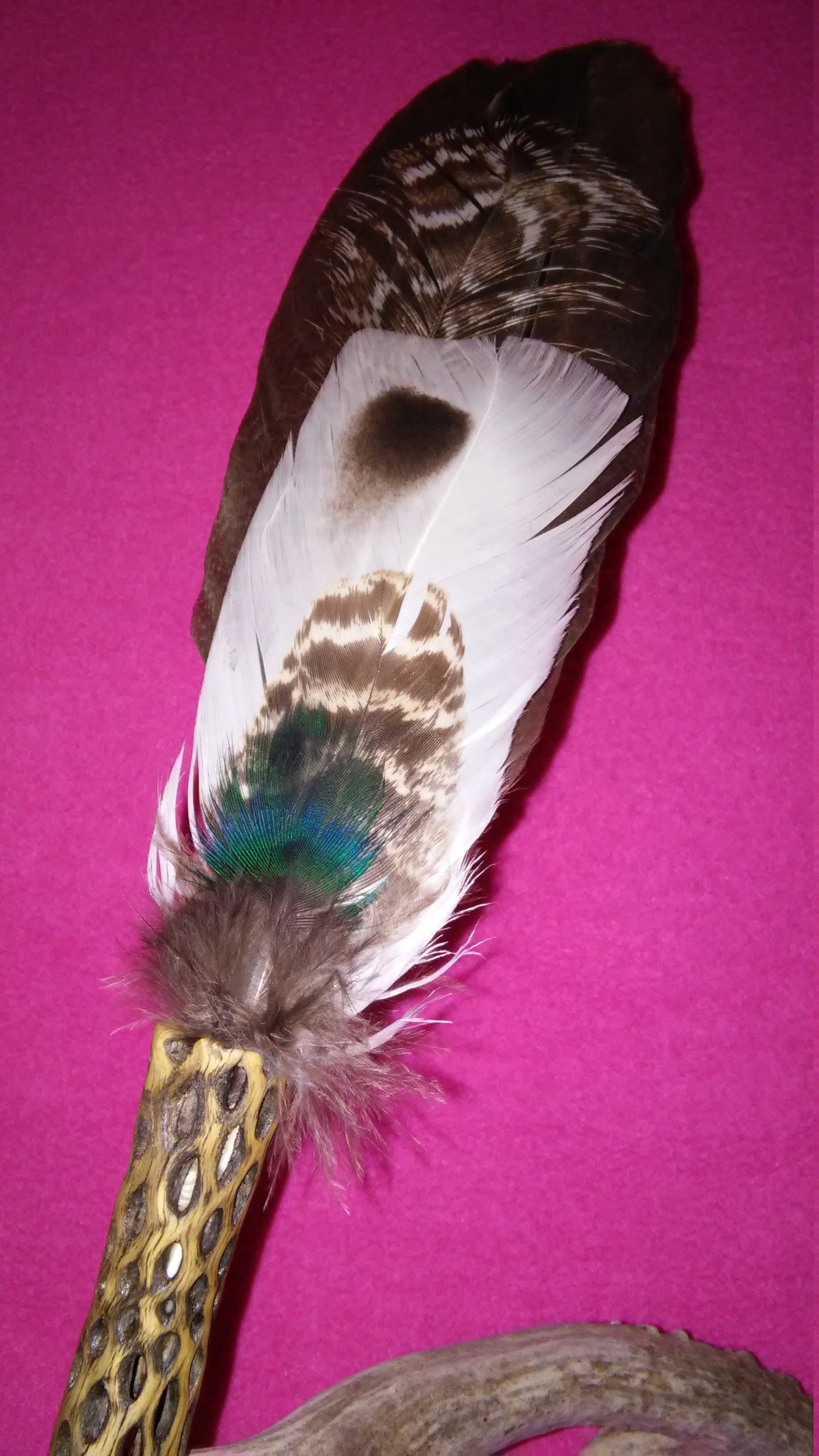Hand-Crafted Feather Cowboy Hat Hatband - 'Rooster