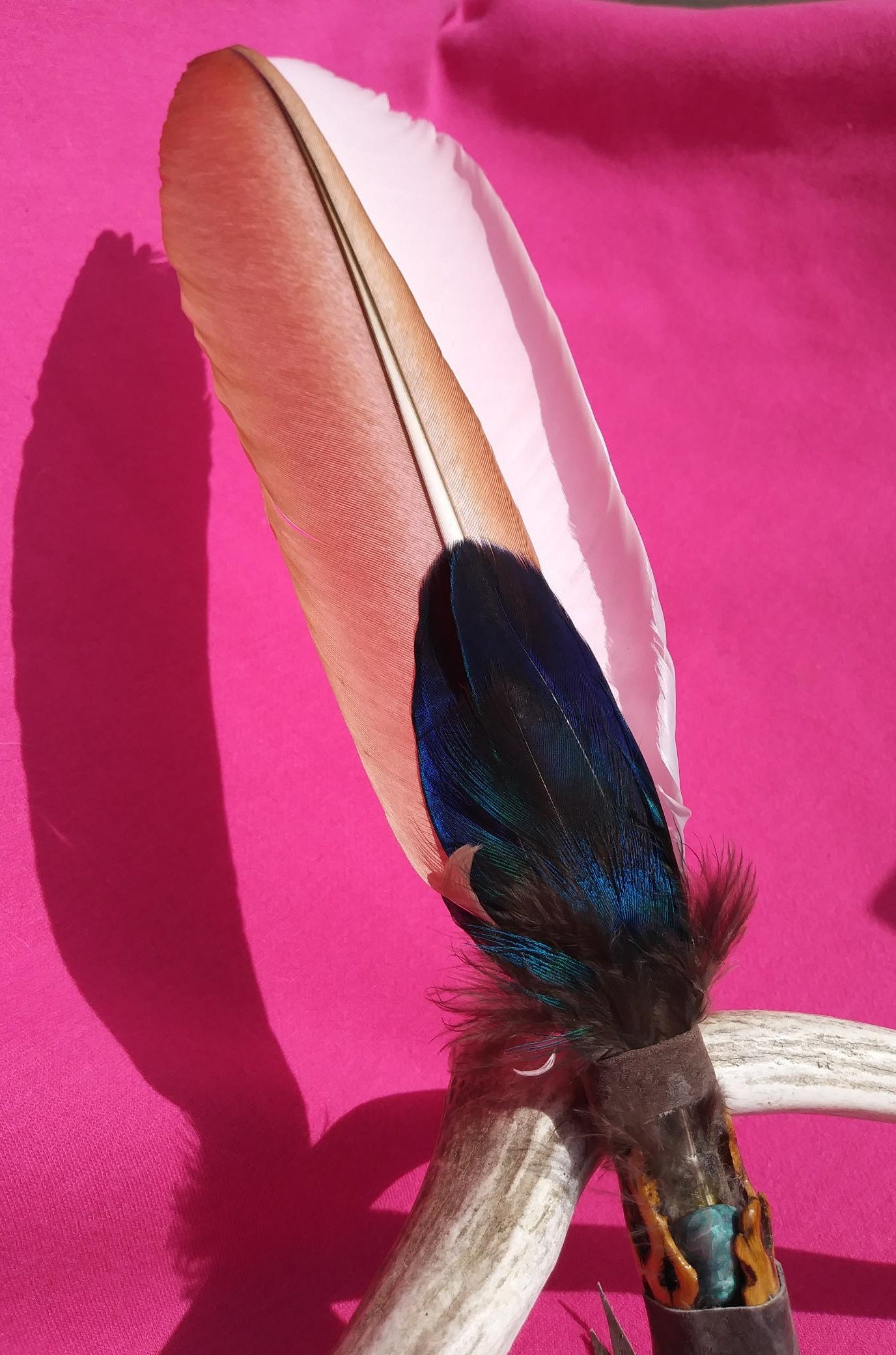 Hand-Crafted Feather Cowboy Hat Hatband - 'Rooster