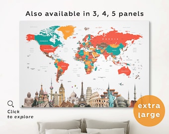 pin world map etsy