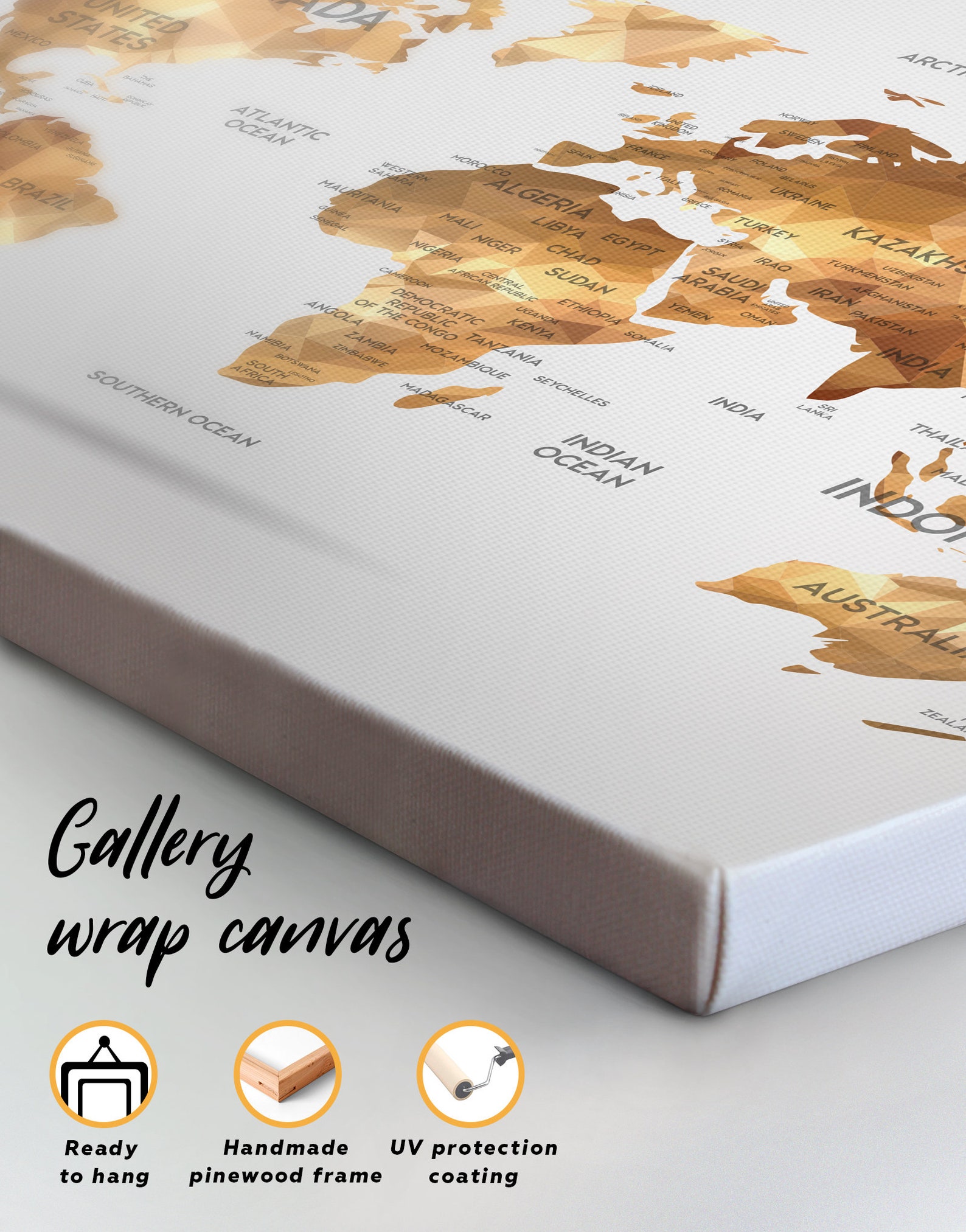 Gold World Map Wall Art Large Gold World Map Print Gold Wall Etsy