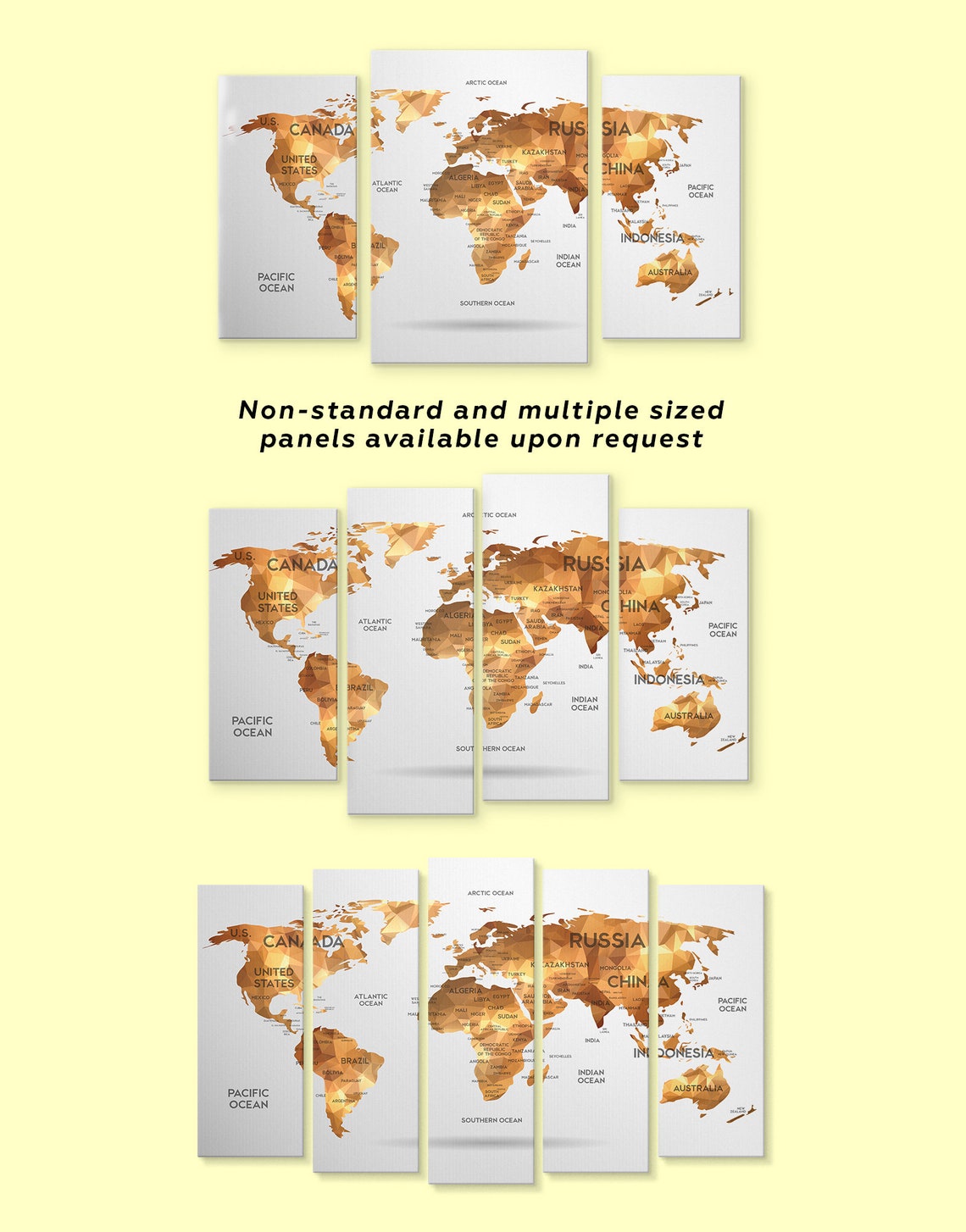 Gold World Map Wall Art Large Gold World Map Print Gold Wall Etsy