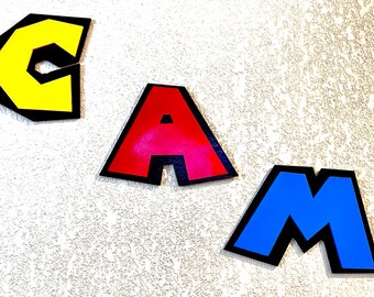 Custom name wall art Mario Letters Nintendo