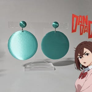 3D-geprinte oorbellen Op Momo Ayase geïnspireerde oorbellen van de Dan Da Dan-show