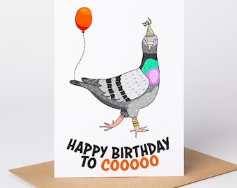 Printable Pigeon Birthday Card - Hap-pigeon Birthday, Cute Pigeon Card, Funny Birthday Card, Funny Cards, Birthday Cards For Pigeon Lovers - View #6