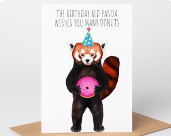 Red Panda Birthday Card