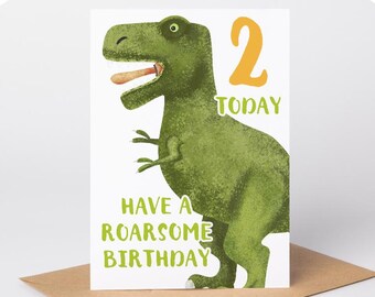 Childrens Dinosaur Birthday Card
