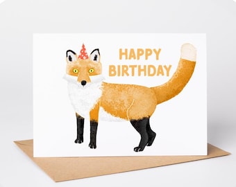 Fox Birthday Card
