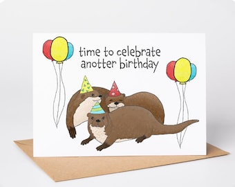 Otter Birthday Card