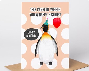 Penguin Birthday Card