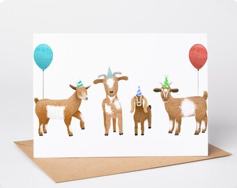 Goat Birthday Card
