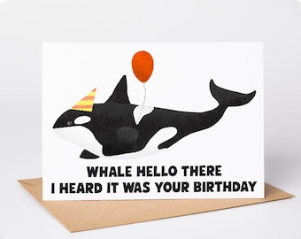Whale Birthday Card