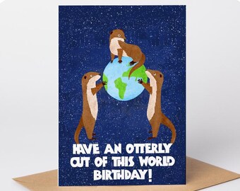 Otter Birthday Card