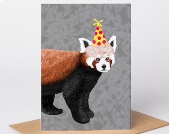 Red Panda Birthday Card